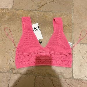 NWT Zara knit bra top size medium
